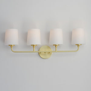 Maxim - 12094SWSBR - Four Light Bath Vanity - Bristol - Satin Brass