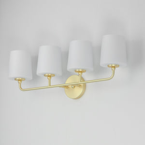 Maxim - 12094SWSBR - Four Light Bath Vanity - Bristol - Satin Brass