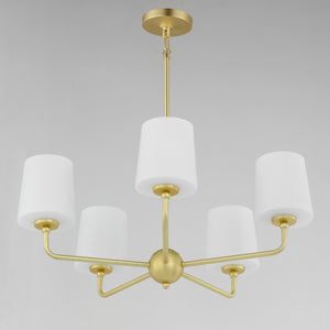 Maxim - 12095SWSBR - Five Light Chandelier - Bristol - Satin Brass