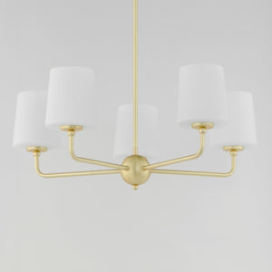 Maxim - 12095SWSBR - Five Light Chandelier - Bristol - Satin Brass