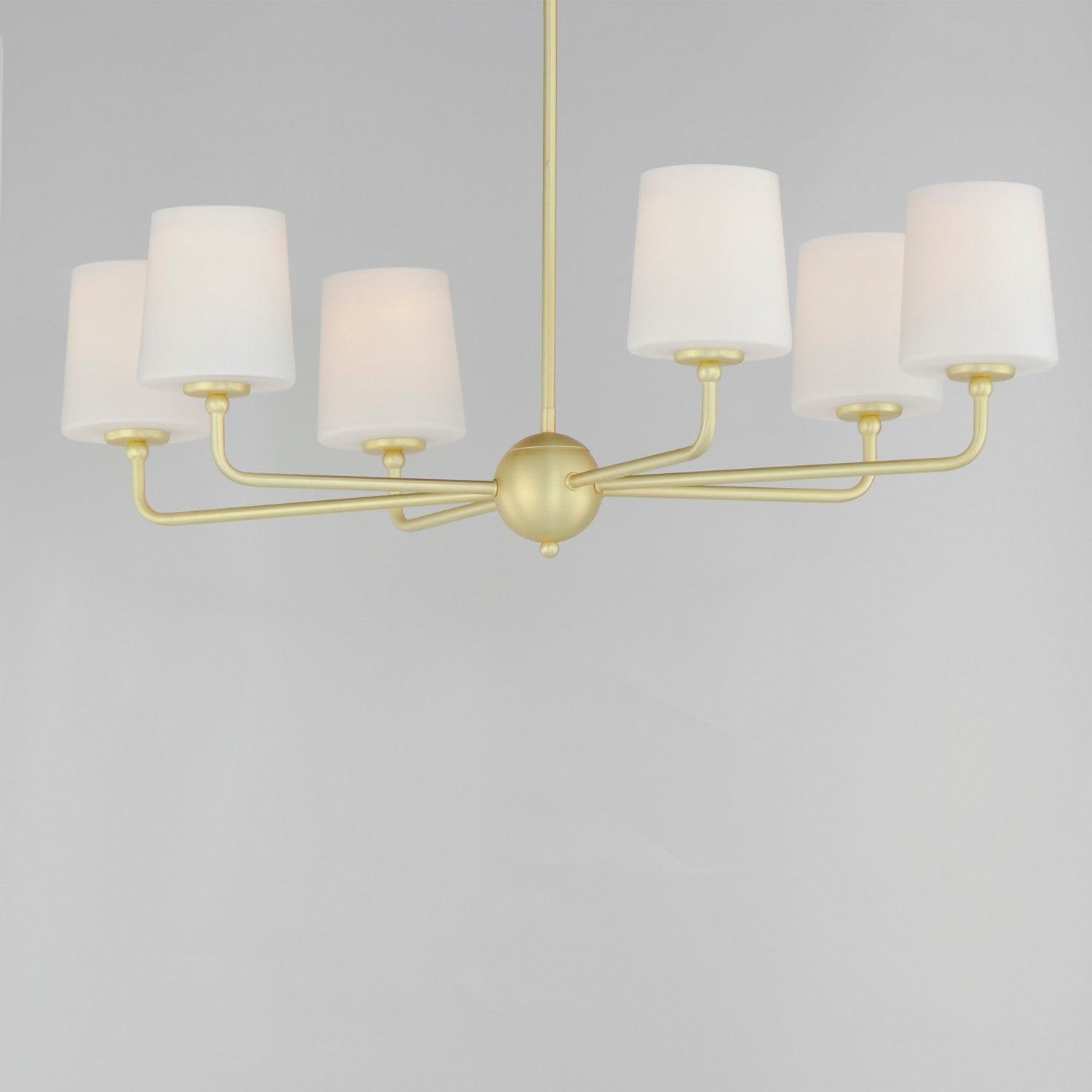 Maxim - 12096SWSBR - Six Light Chandelier - Bristol - Satin Brass