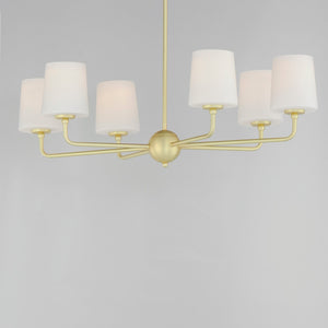 Maxim - 12096SWSBR - Six Light Chandelier - Bristol - Satin Brass