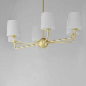 Maxim - 12096SWSBR - Six Light Chandelier - Bristol - Satin Brass