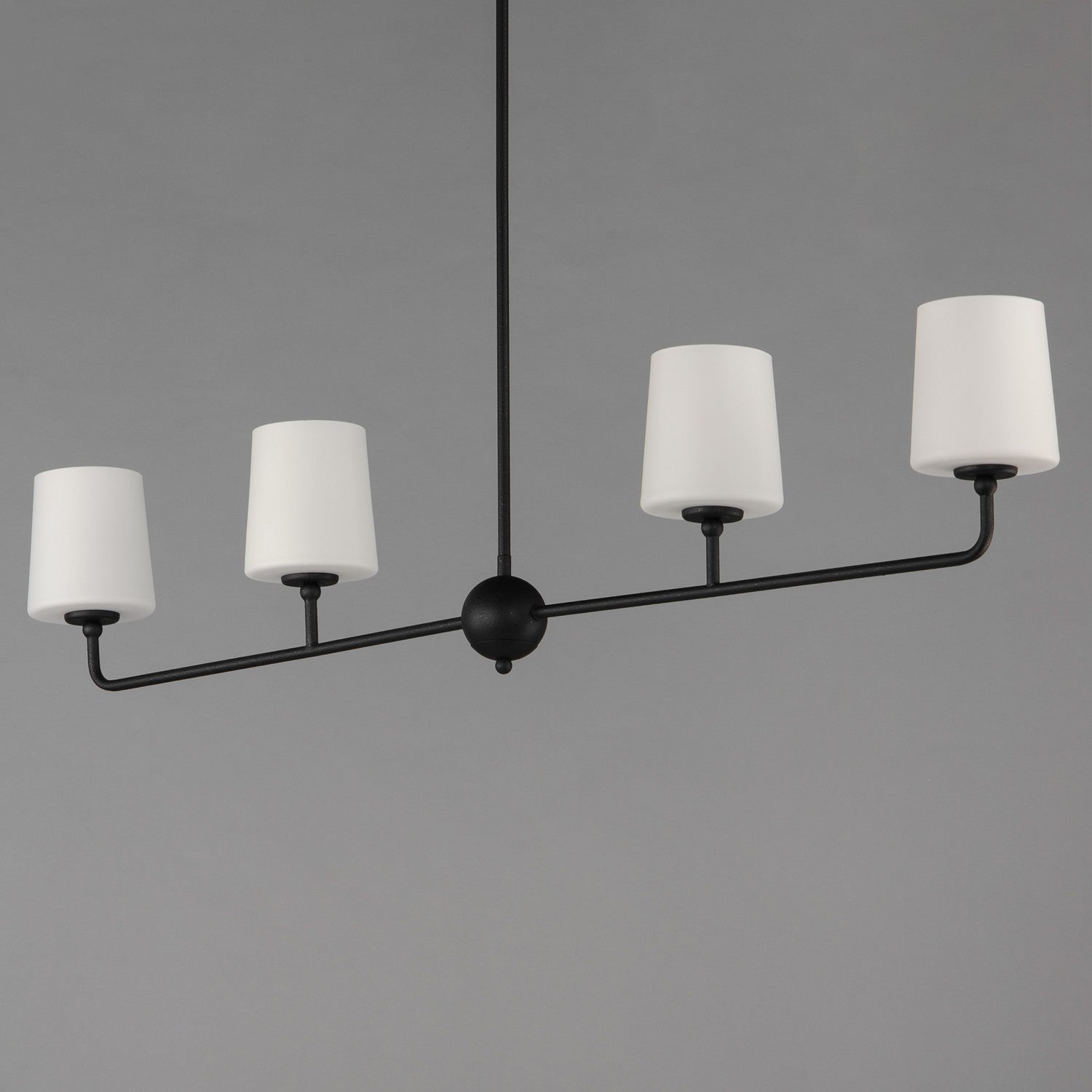 Maxim - 12097SWAR - Four Light Linear Chandelier - Bristol - Anthracite