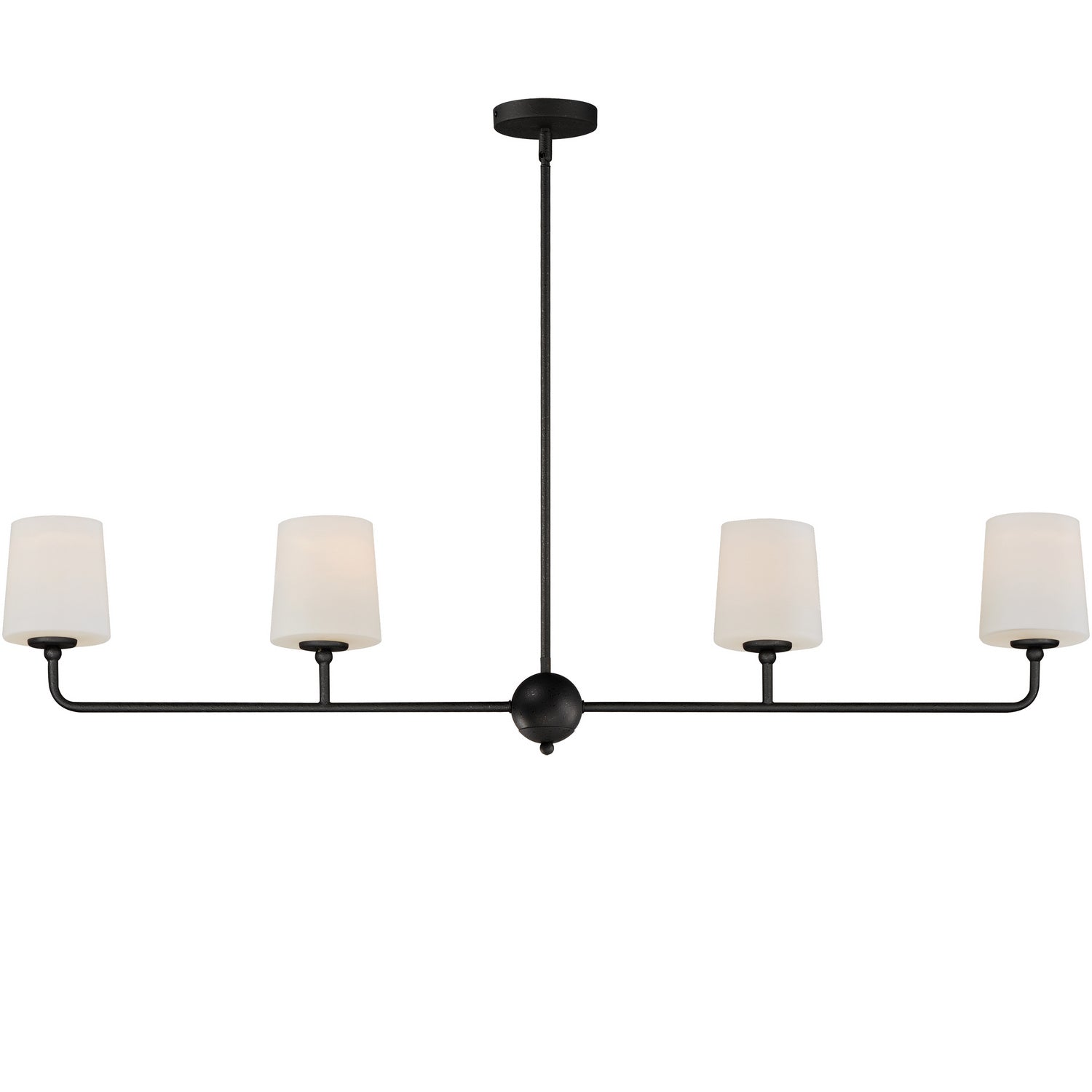 Maxim - 12097SWAR - Four Light Linear Chandelier - Bristol - Anthracite