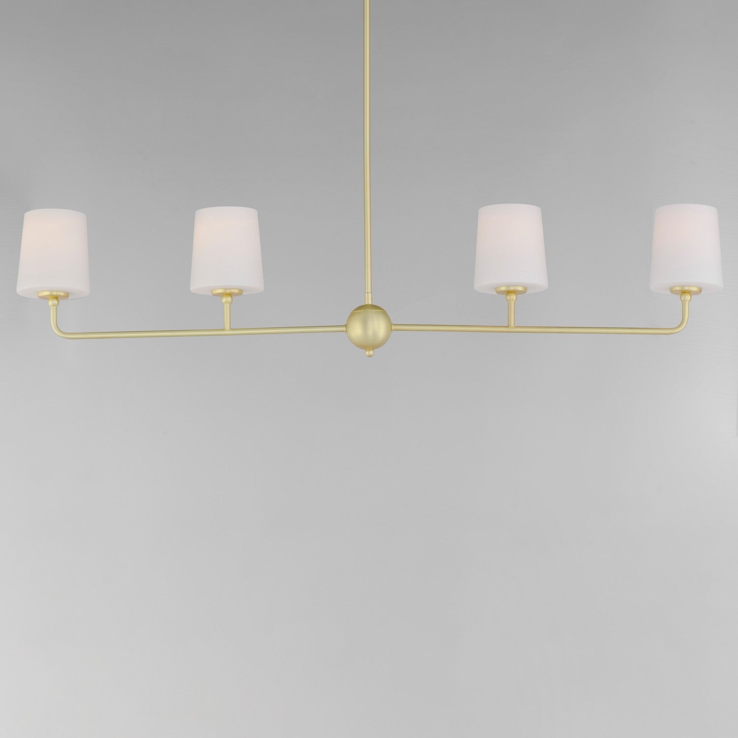 Maxim - 12097SWSBR - Four Light Linear Chandelier - Bristol - Satin Brass