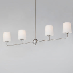 Maxim - 12097SWSN - Four Light Linear Chandelier - Bristol - Satin Nickel