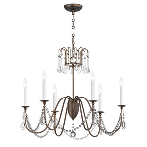 Maxim - 12166CHB/CRY - Six Light Chandelier - Plumette - Chestnut Bronze