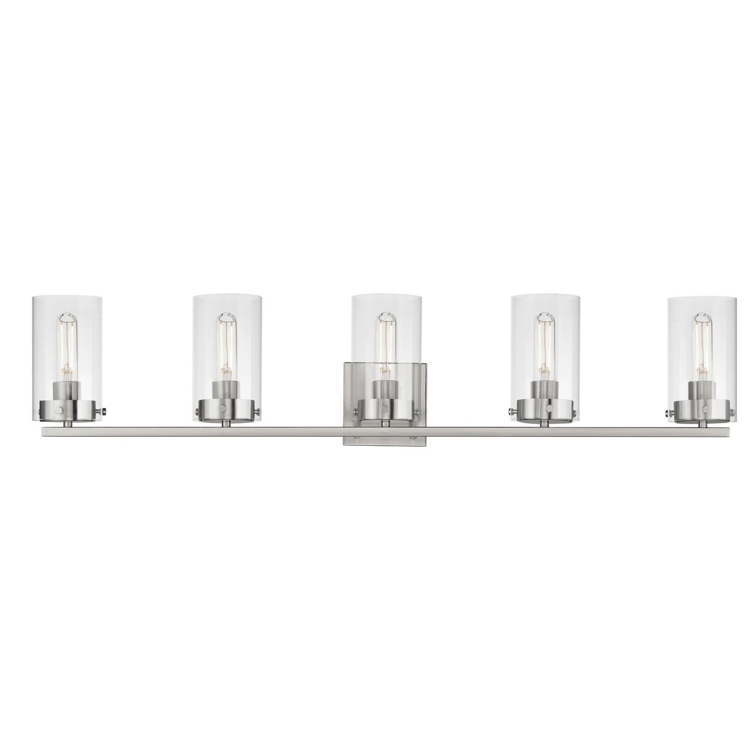 Maxim - 12405CLSN - Five Light Bath Vanity - Pinn - Satin Nickel