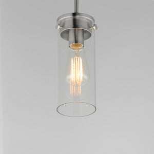 Maxim - 12406CLSN - One Light Mini Pendant - Pinn - Satin Nickel