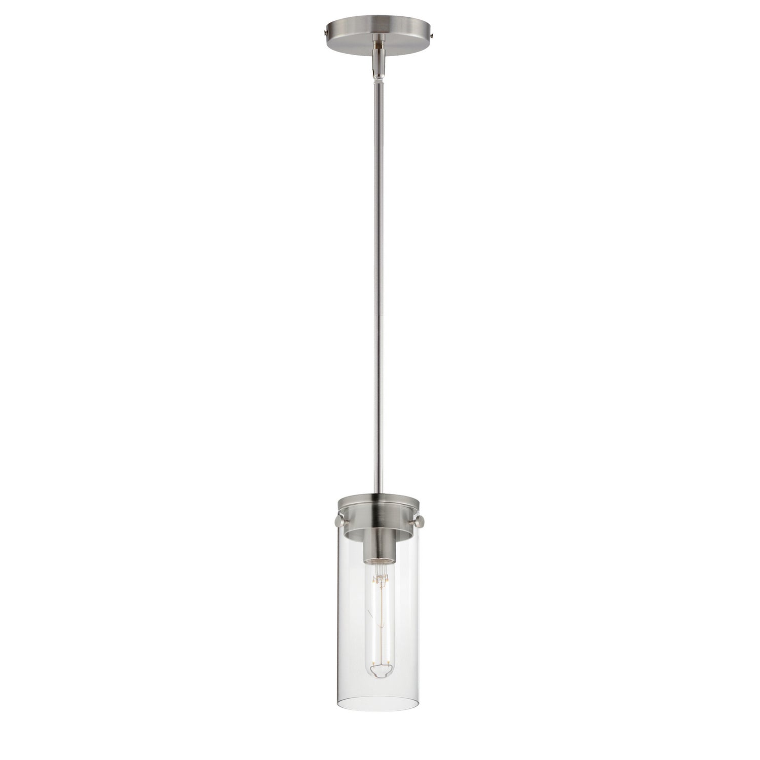 Maxim - 12406CLSN - One Light Mini Pendant - Pinn - Satin Nickel