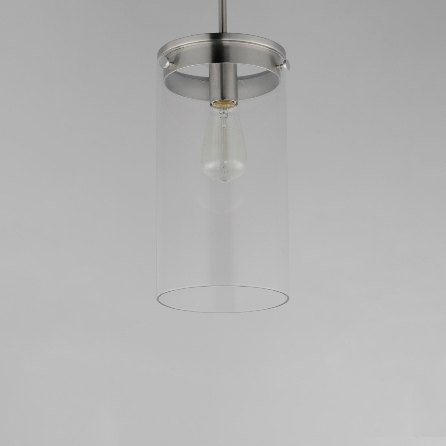 Maxim - 12408CLSN - One Light Pendant - Pinn - Satin Nickel