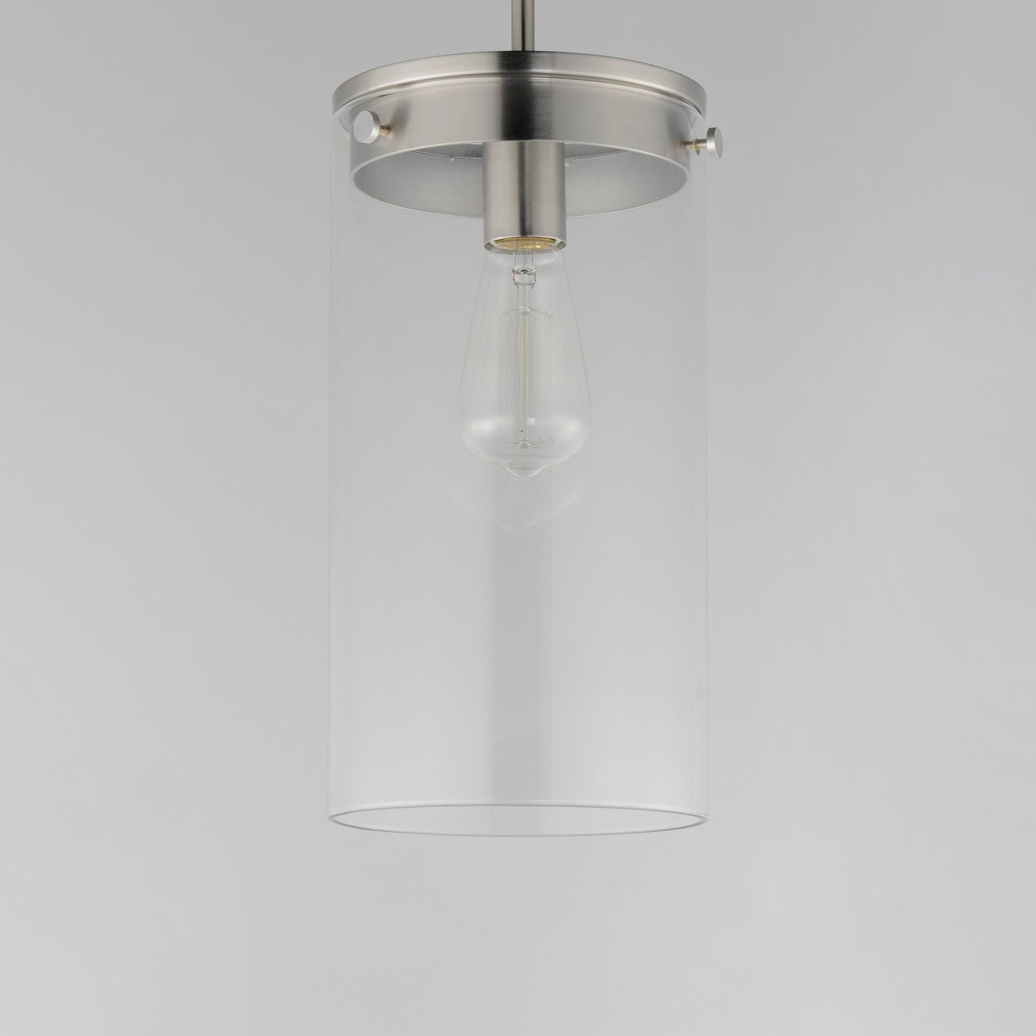 Maxim - 12408CLSN - One Light Pendant - Pinn - Satin Nickel