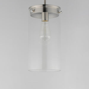 Maxim - 12408CLSN - One Light Pendant - Pinn - Satin Nickel