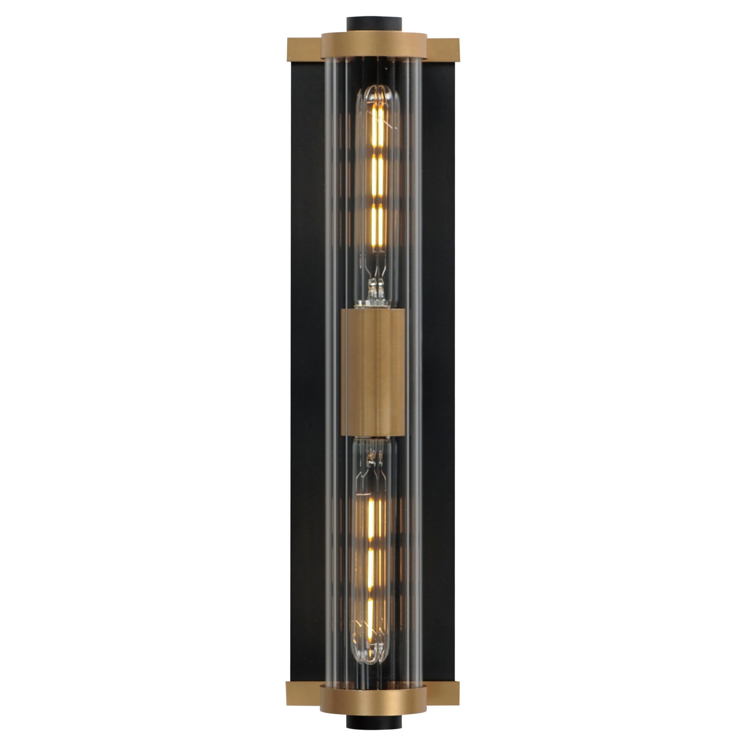 Maxim - 16122CRBKAB - Two Light Outdoor Wall Sconce - Opulent - Black / Antique Brass