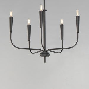 Maxim - 24815BK - Five Light Chandelier - Vela - Black