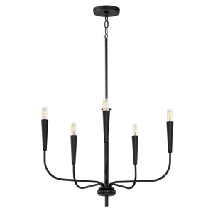 Maxim - 24815BK - Five Light Chandelier - Vela - Black