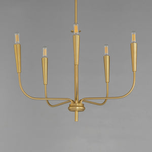 Maxim - 24815SBR - Five Light Chandelier - Vela - Satin Brass