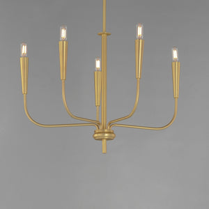 Maxim - 24815SBR - Five Light Chandelier - Vela - Satin Brass