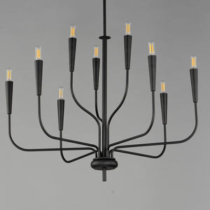 Maxim - 24819BK - Nine Light Chandelier - Vela - Black