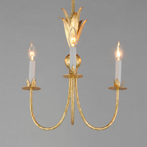 Maxim - 2883GL - Three Light Chandelier - Paloma - Gold Leaf