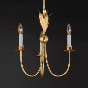 Maxim - 2883GL - Three Light Chandelier - Paloma - Gold Leaf