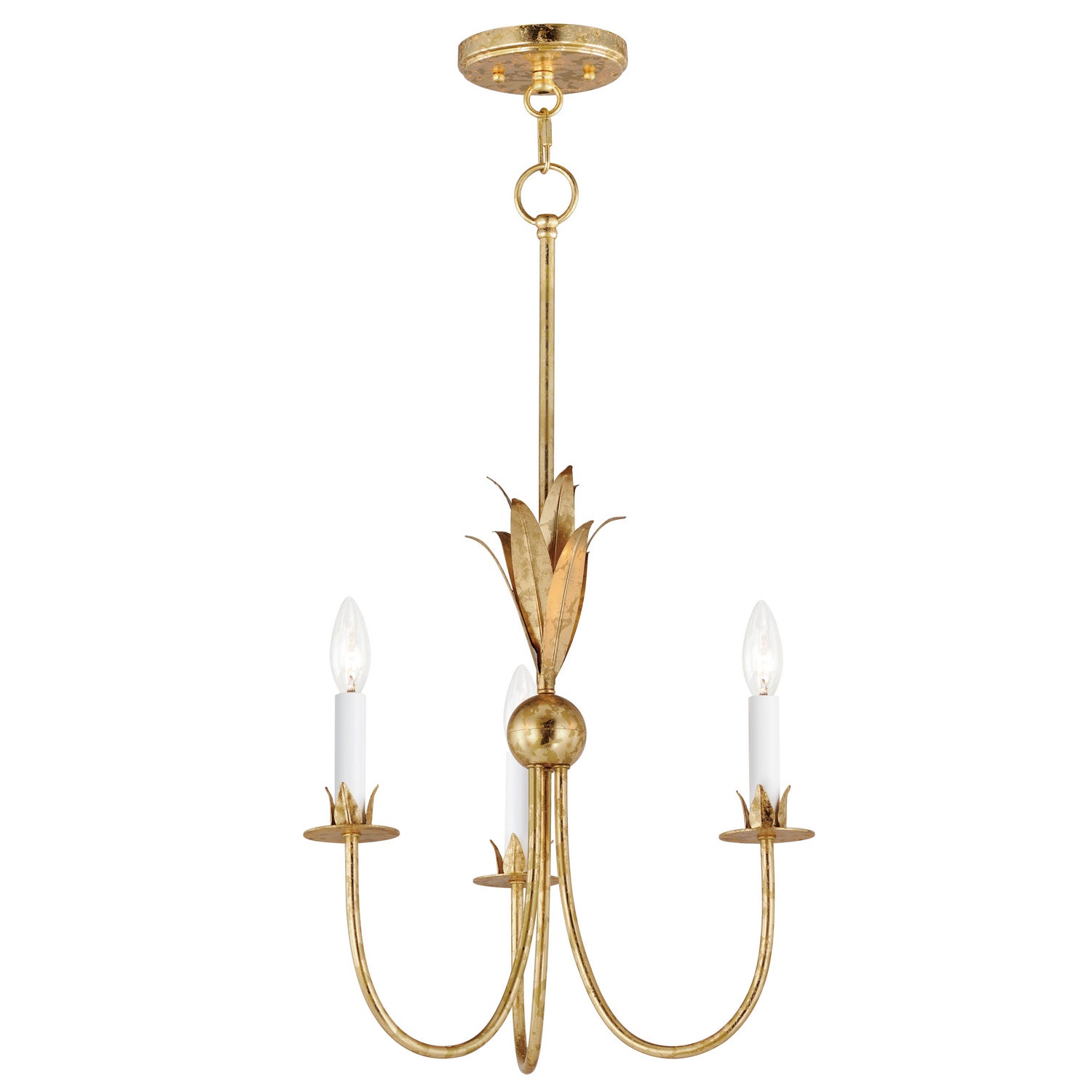 Maxim - 2883GL - Three Light Chandelier - Paloma - Gold Leaf