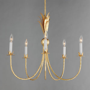 Maxim - 2885GL - Five Light Chandelier - Paloma - Gold Leaf