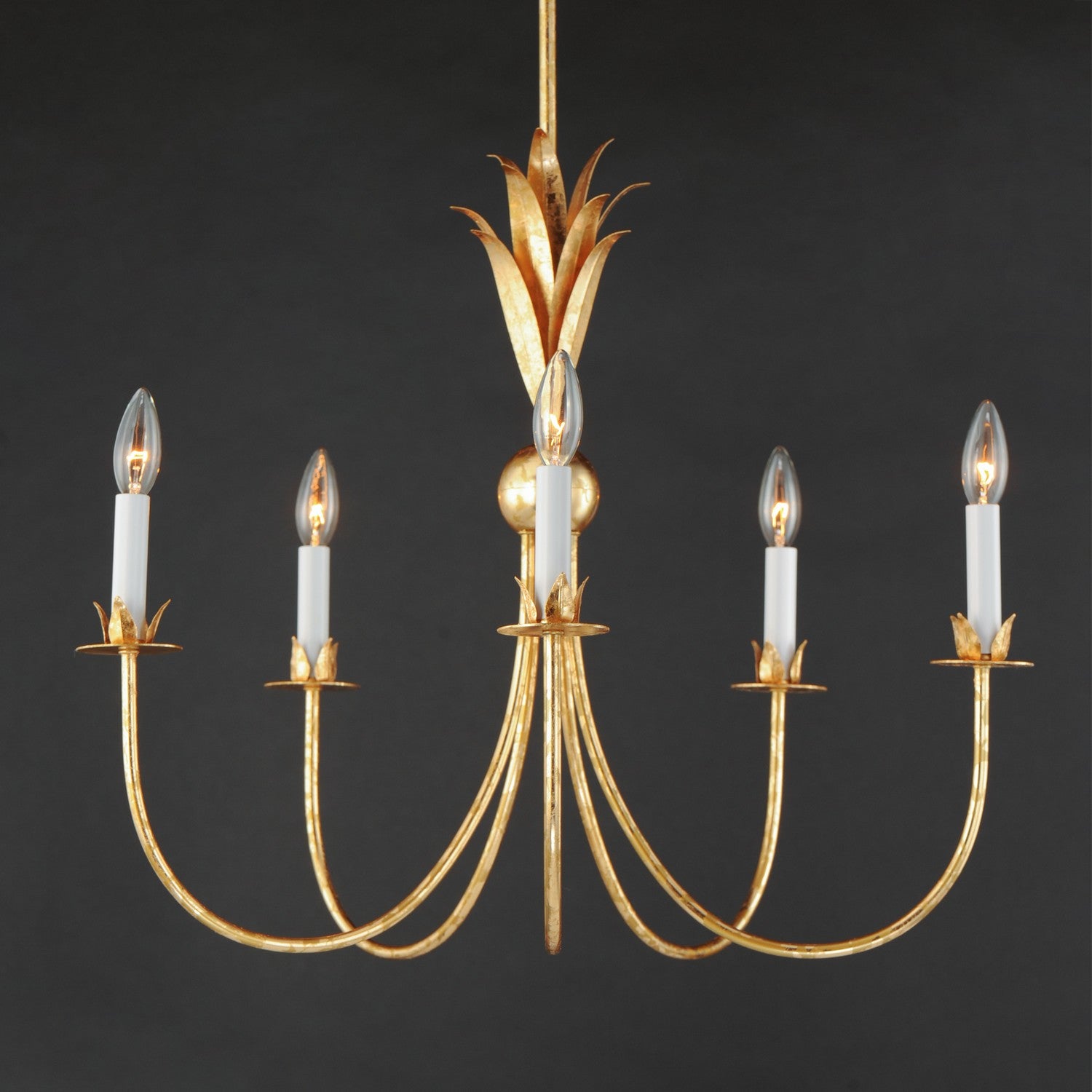 Maxim - 2885GL - Five Light Chandelier - Paloma - Gold Leaf