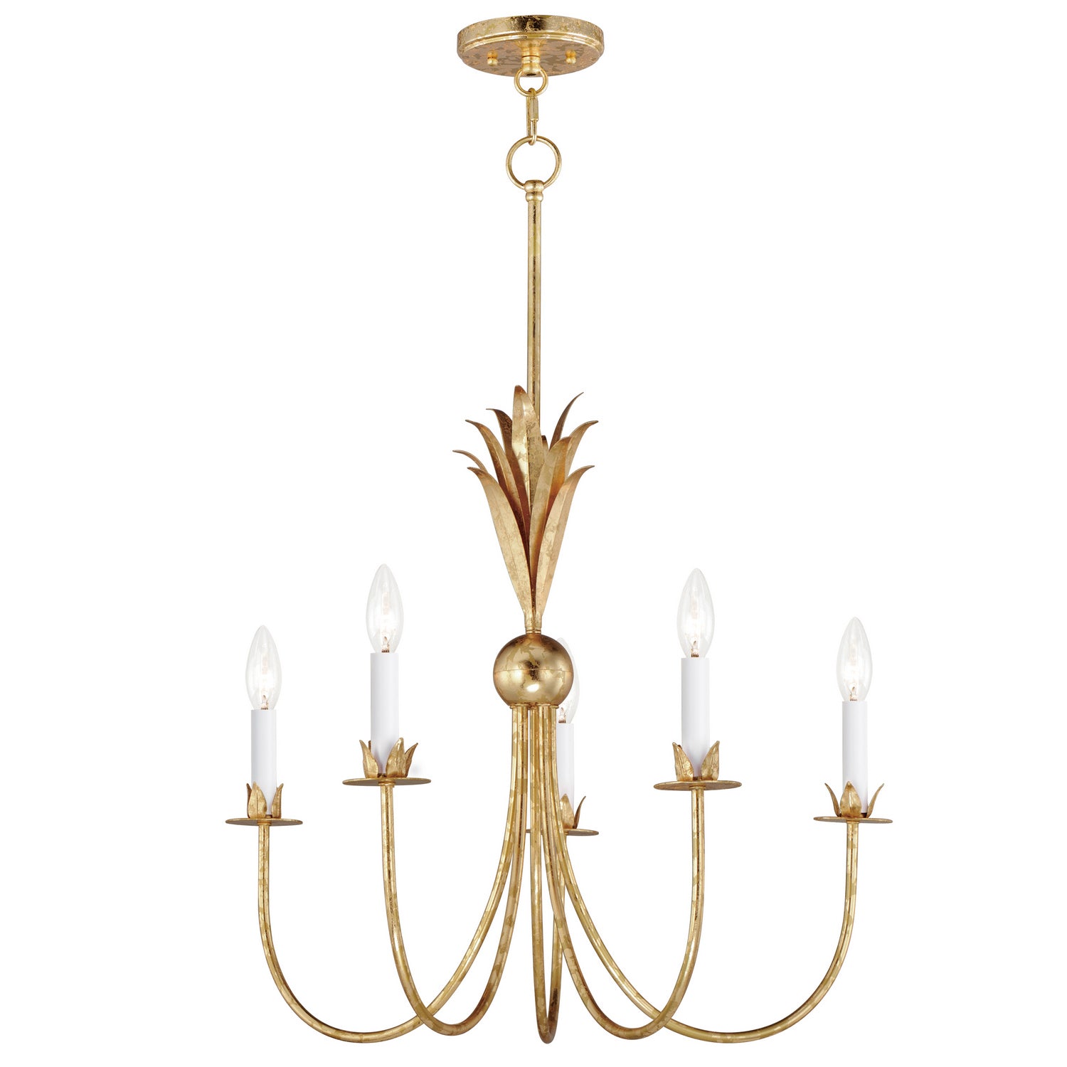 Maxim - 2885GL - Five Light Chandelier - Paloma - Gold Leaf