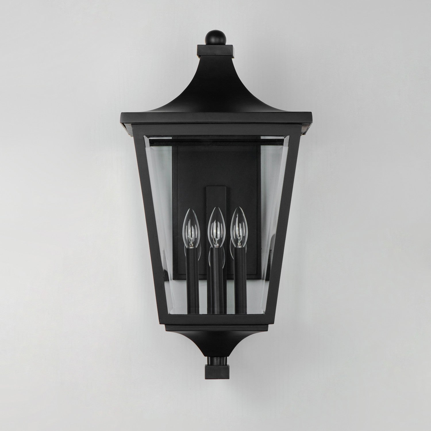 Maxim - 40237CLBK - Three Light Outdoor Lantern - Sutton Place VX - Black