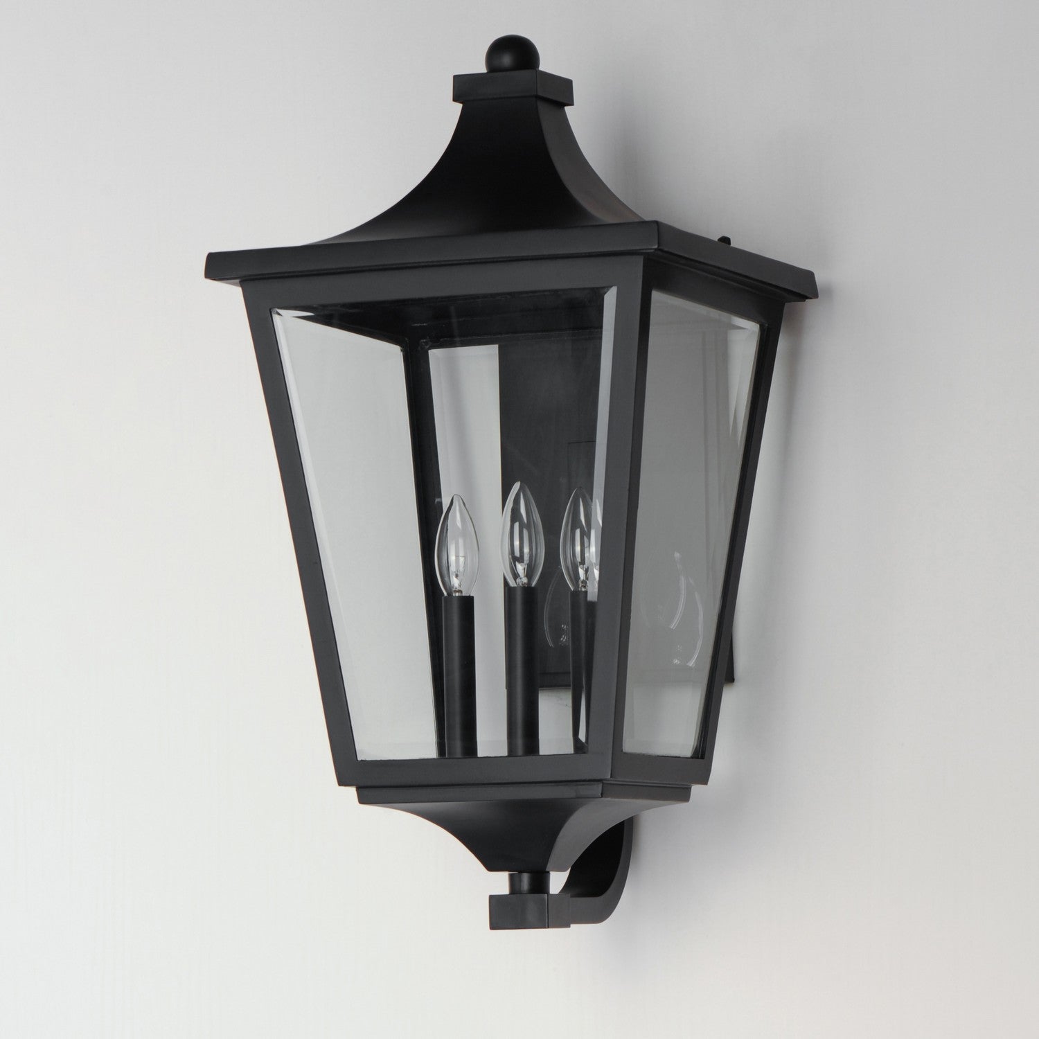 Maxim - 40237CLBK - Three Light Outdoor Lantern - Sutton Place VX - Black