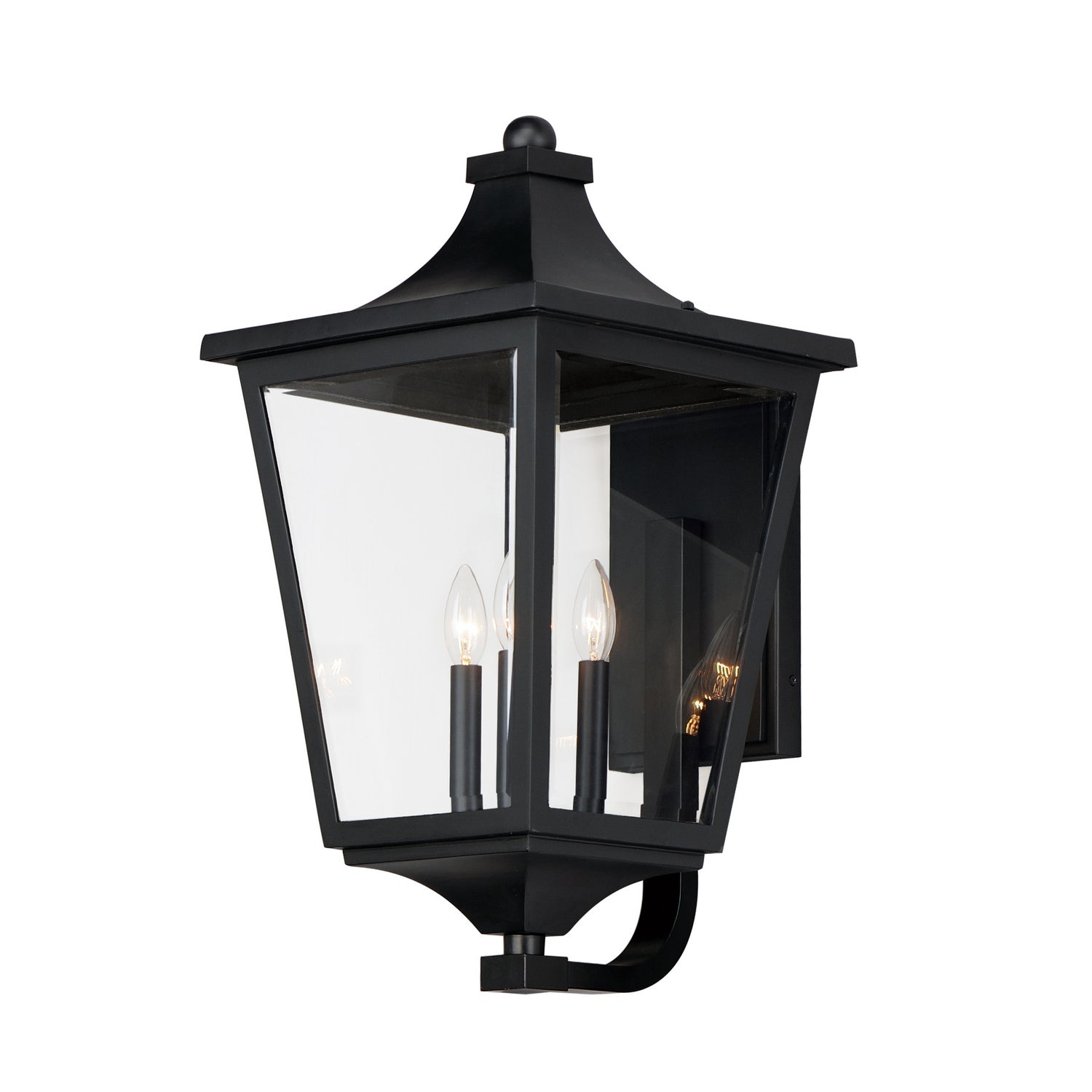 Maxim - 40237CLBK - Three Light Outdoor Lantern - Sutton Place VX - Black