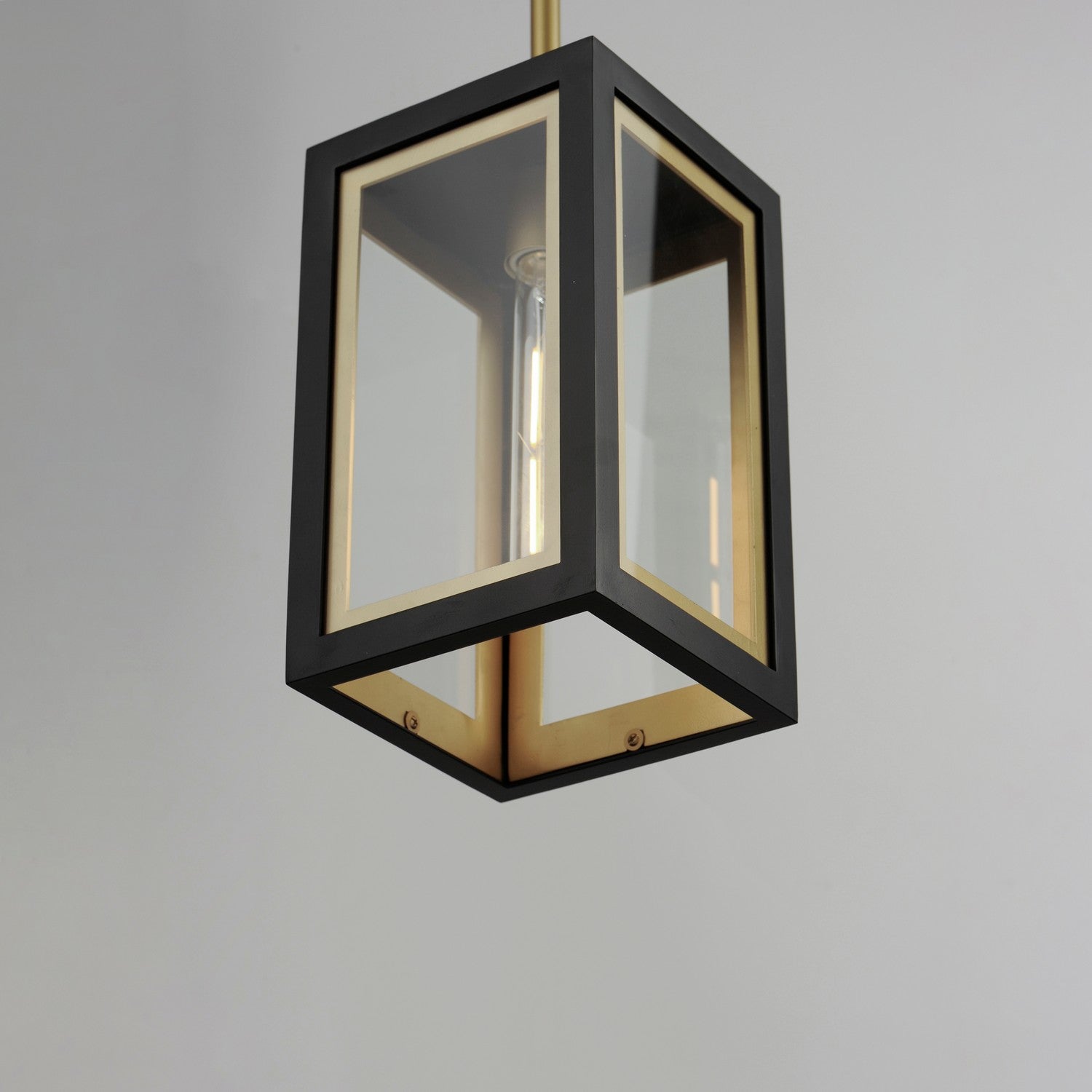 Maxim - 30051CLBKGLD - One Light Outdoor Pendant - Neoclass - Black / Gold