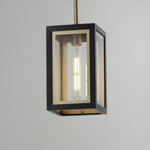 Maxim - 30051CLBKGLD - One Light Outdoor Pendant - Neoclass - Black / Gold