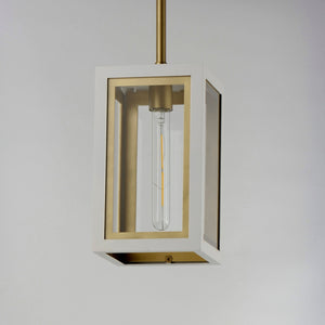 Maxim - 30051CLWTGLD - One Light Outdoor Pendant - Neoclass - White/Gold