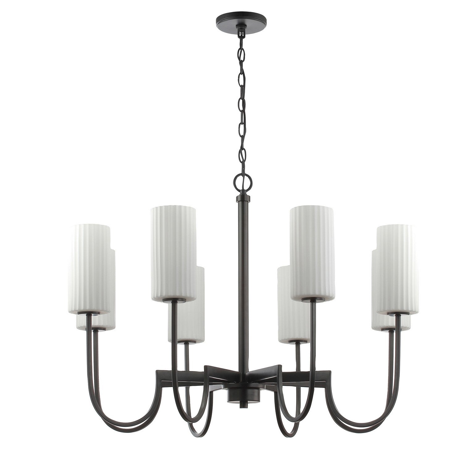 Maxim - 32008SWBK - Eight Light Chandelier - Town and Country - Black