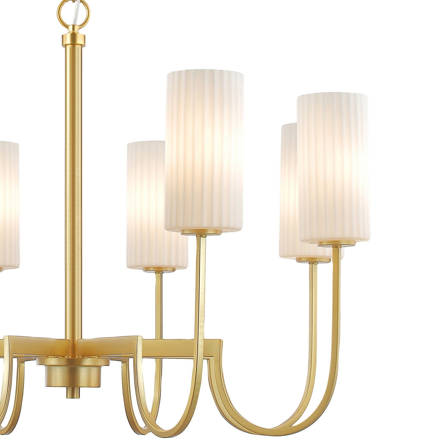 Maxim - 32008SWSBR - Eight Light Chandelier - Town and Country - Satin Brass