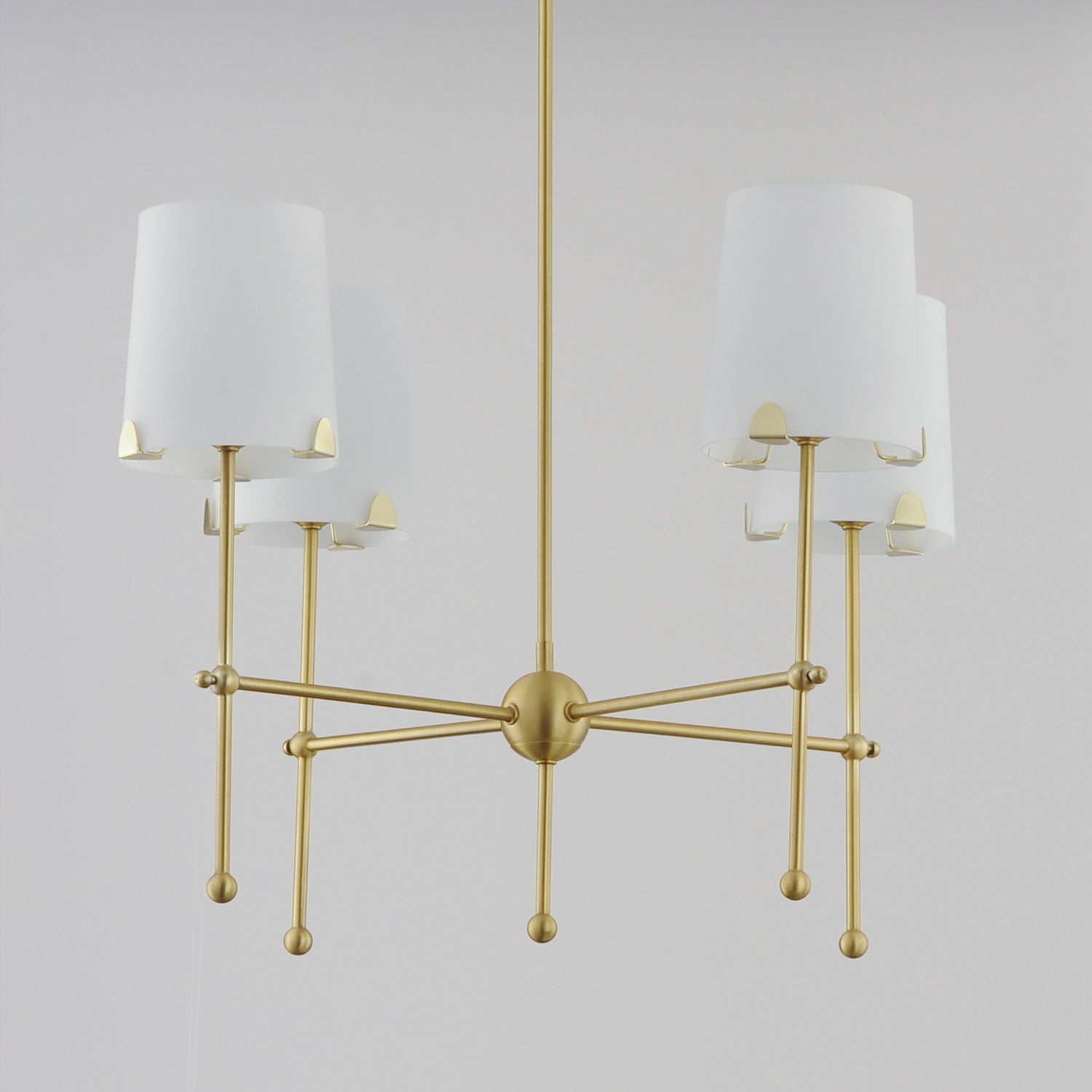 Maxim - 32364WTSBR - Four Light Chandelier - Huntington - Satin Brass