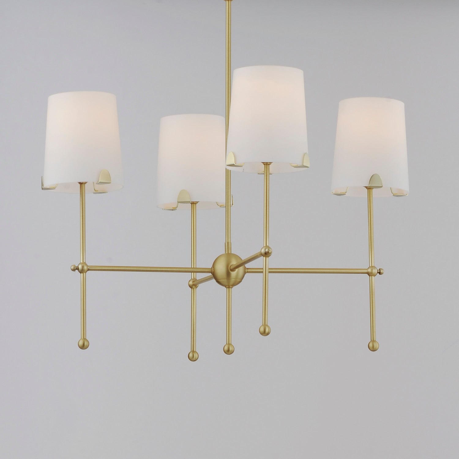 Maxim - 32364WTSBR - Four Light Chandelier - Huntington - Satin Brass