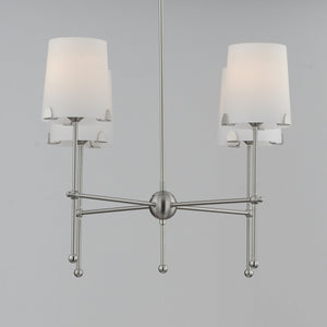 Maxim - 32364WTSN - Four Light Chandelier - Huntington - Satin Nickel