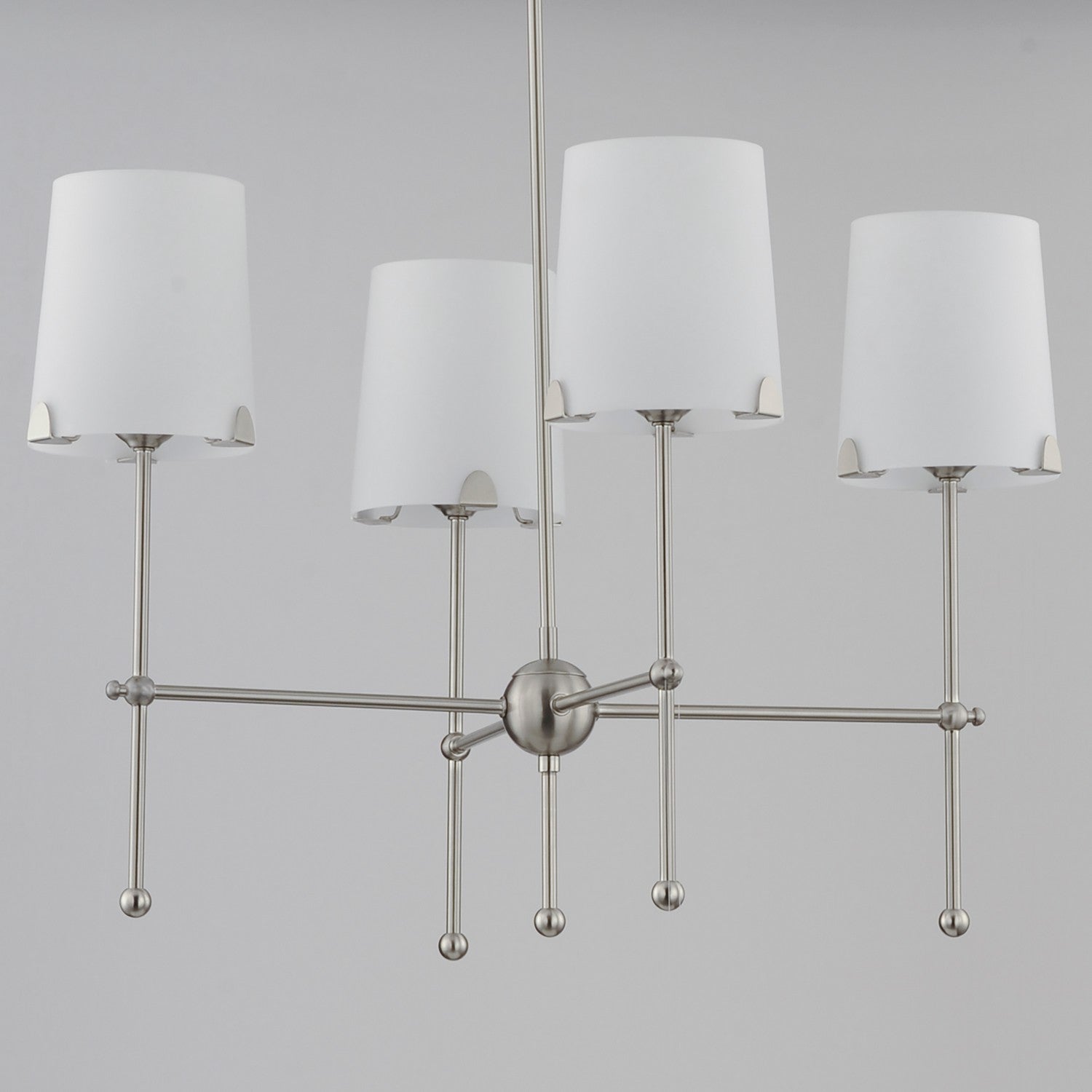 Maxim - 32364WTSN - Four Light Chandelier - Huntington - Satin Nickel