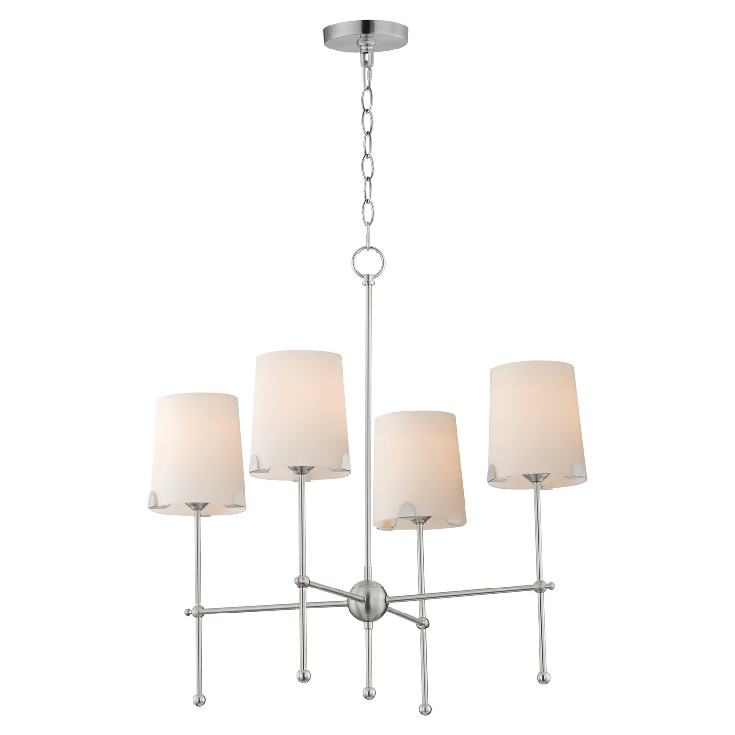 Maxim - 32364WTSN - Four Light Chandelier - Huntington - Satin Nickel