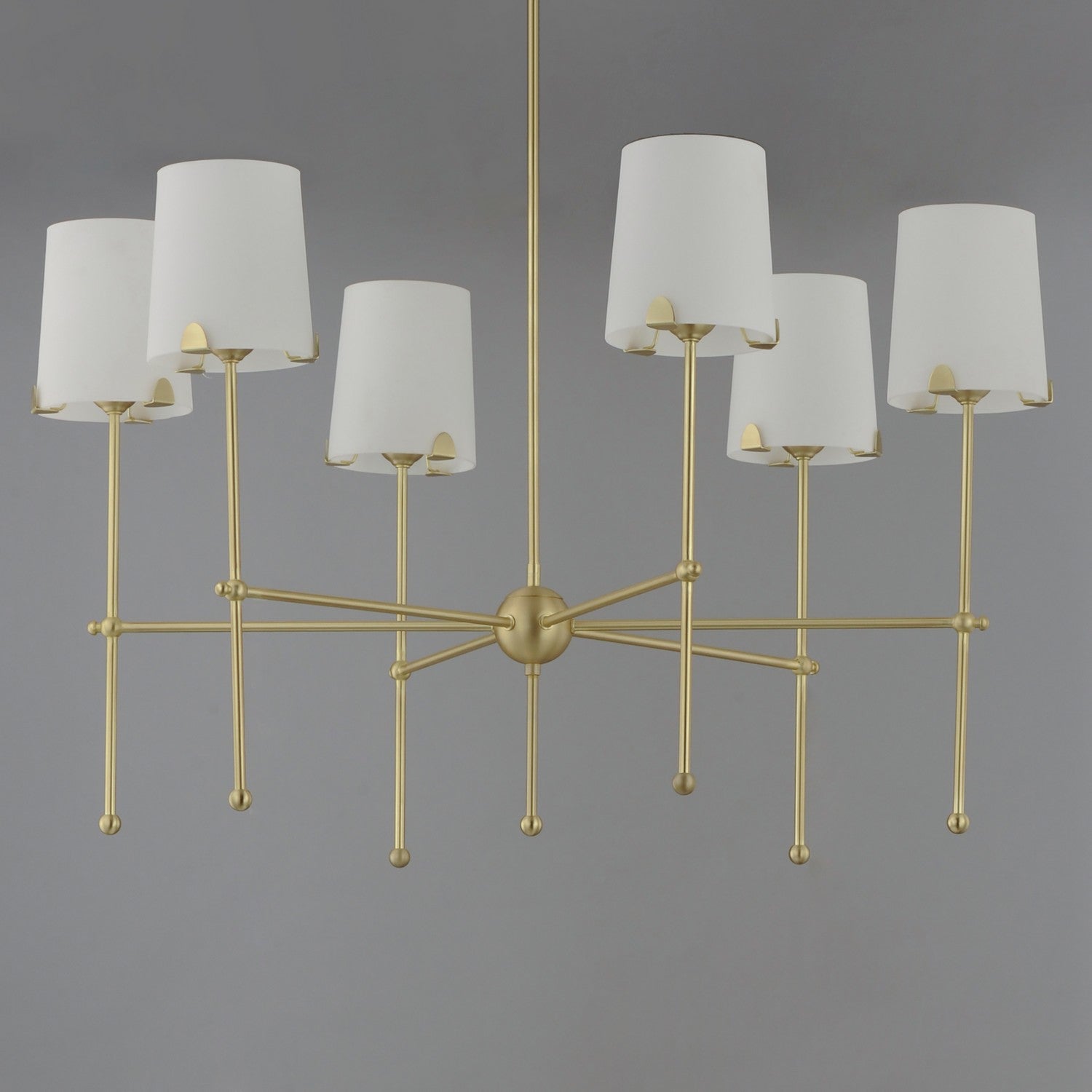 Maxim - 32366WTSBR - Six Light Chandelier - Huntington - Satin Brass