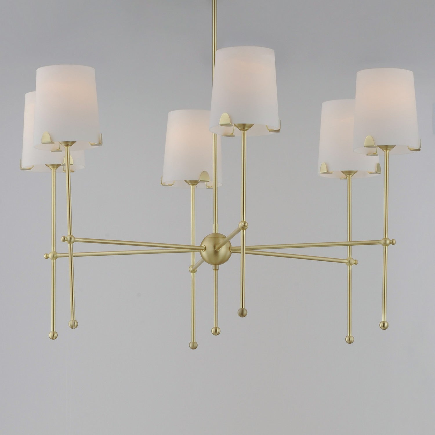 Maxim - 32366WTSBR - Six Light Chandelier - Huntington - Satin Brass