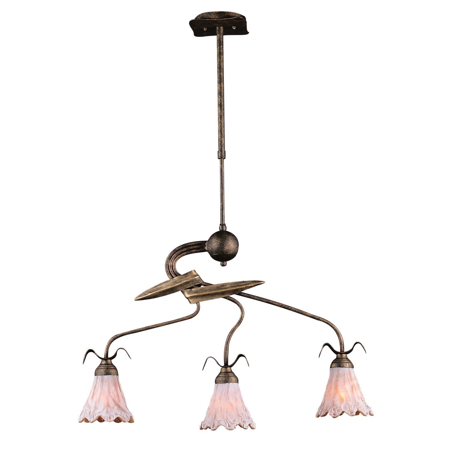 ELK Home - 7982/3 - Three Light Island Pendant - Villa D'Eleganza - Brown