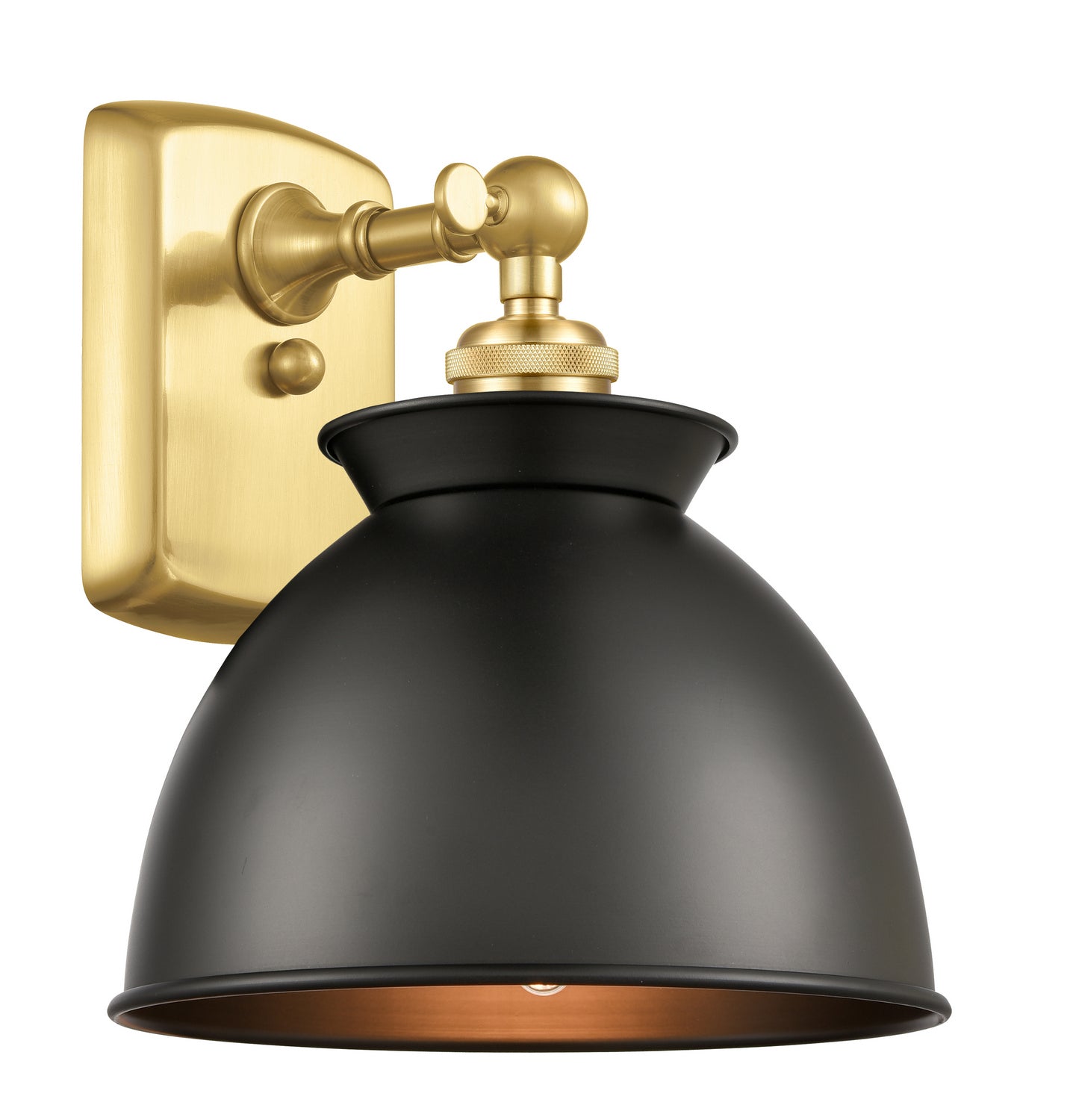 Innovations - 516-1W-SG-M14-BK - One Light Wall Sconce - Ballston - Satin Gold