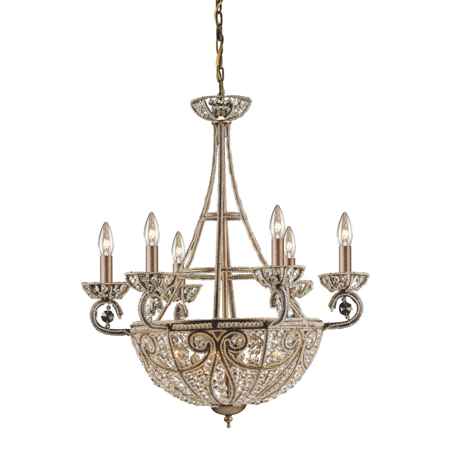 ELK Home - 5967/6+4 - Ten Light Chandelier - Elizabethan - Dark Bronze