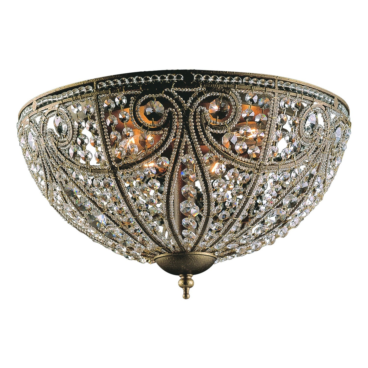 ELK Home - 5963/6 - Six Light Flush Mount - Elizabethan - Dark Bronze