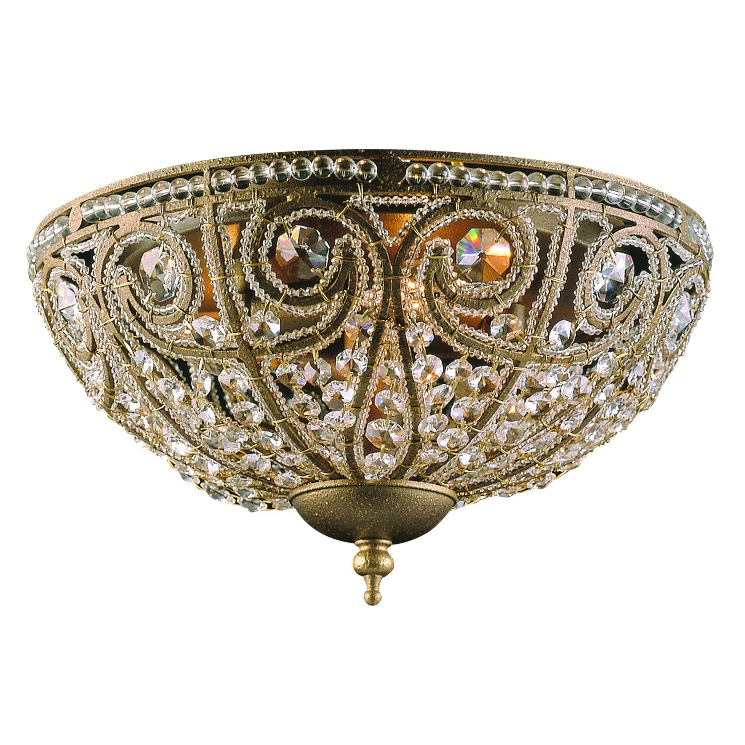 ELK Home - 5962/3 - Three Light Flush Mount - Elizabethan - Dark Bronze